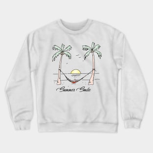 Summer Smile Tropical Beach Crewneck Sweatshirt